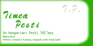 timea pesti business card